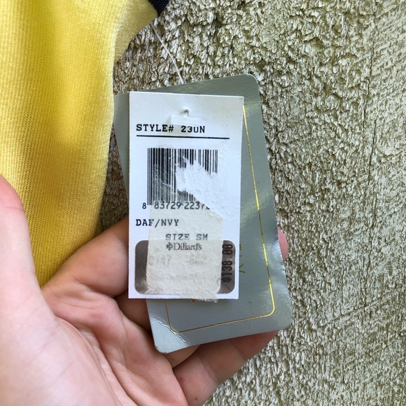 Misook | NWT yellow and navy tank top - Picture 4 of 4
